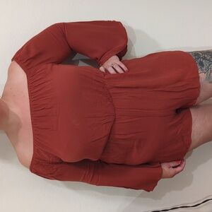 Rust/ burnt orange romper